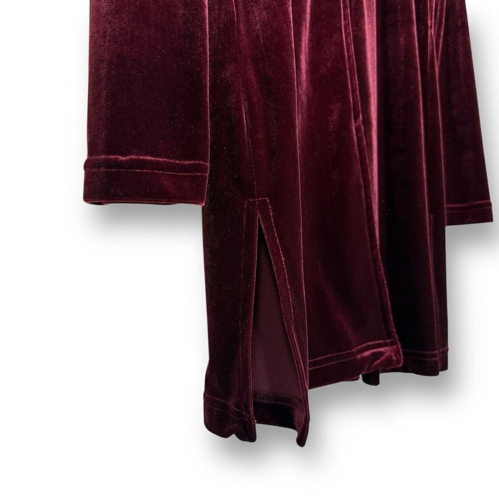 Vintage Rabbit Rabbit Rabbit Velvet Duster in Deep Red, size 4P, flawless! - Picture 5 of 8